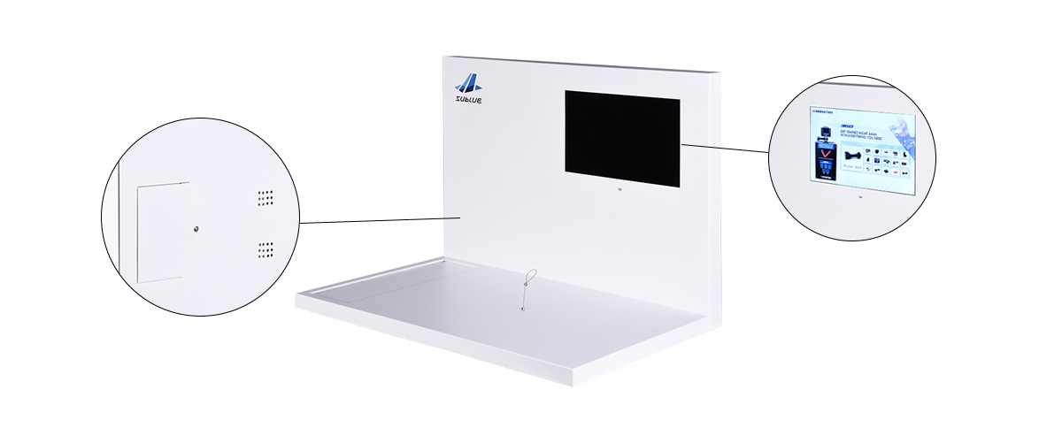 定制亚克力时尚水下摄影无人机展示架带LCD展示屏 工厂直销