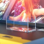 设计款台面移动电源展示架 亚克力充电宝展示架 海报宣传陈列