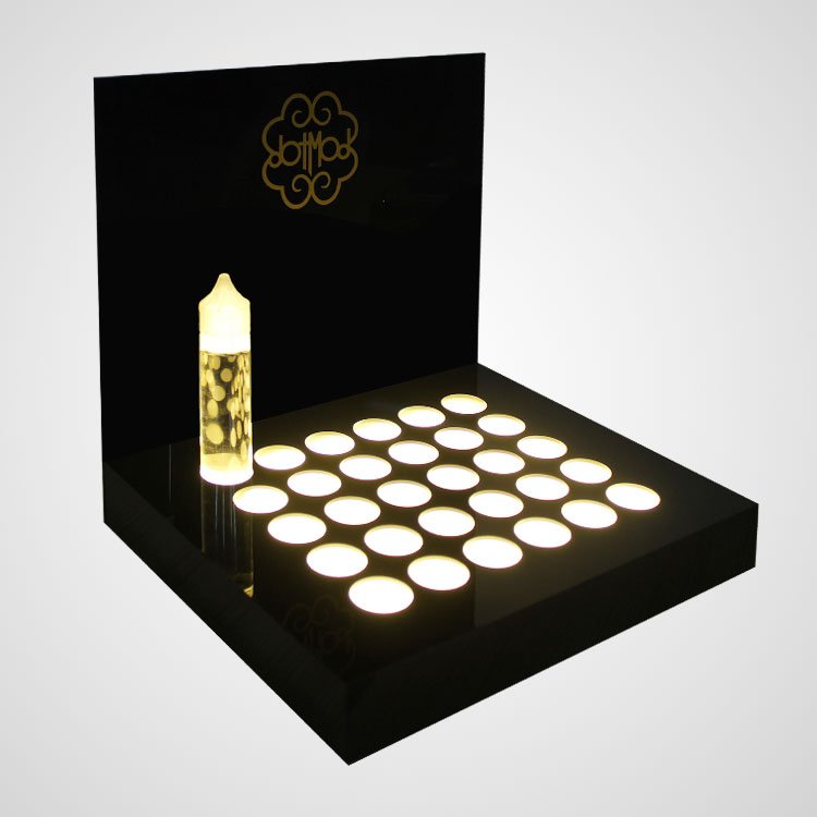 时尚台面化妆品展示架 黑色亚克力展示架 提供设计